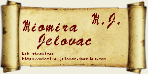 Miomira Jelovac vizit kartica